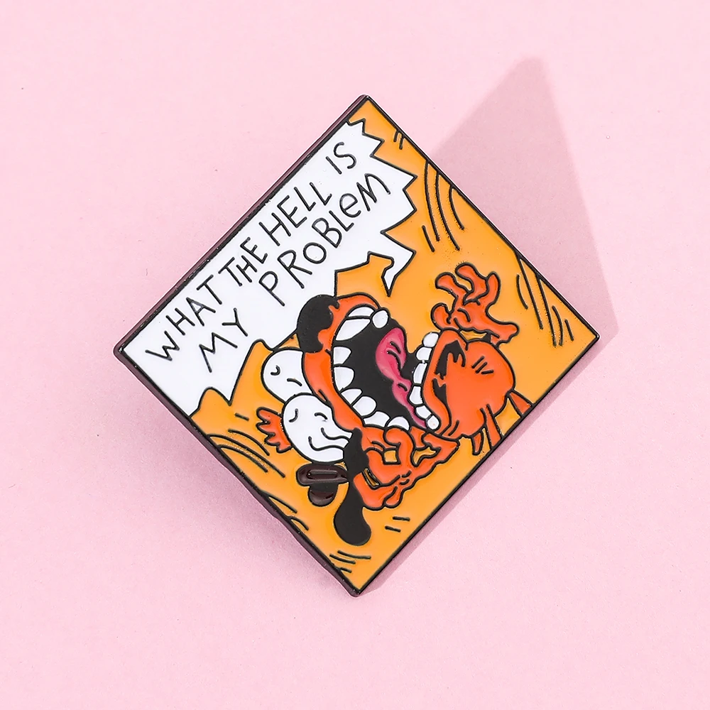 THIS IS NOT FINE Enamel Pins Custom Cartoon Dog Brooches Lapel Pin Fire Elf Japanese Anime Badge Jewelry Gift Fans Friends