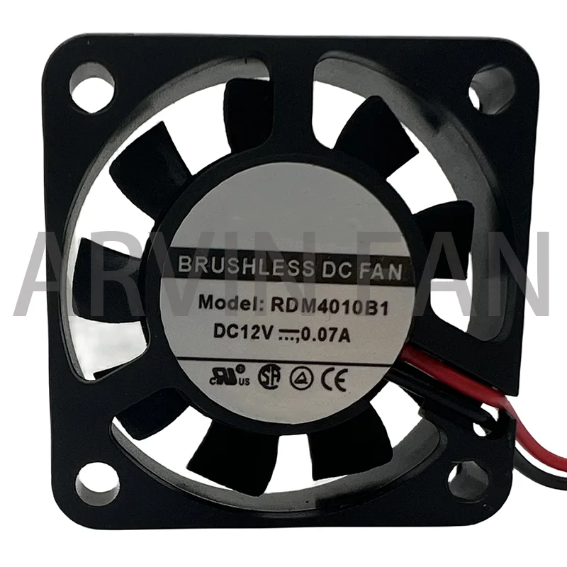 

RDM4010B1 4cm 40mm Fan 40x40x10mm DC12V 0.07A Double Ball Bearing 2 Wires Quiet Small Cooling Fan