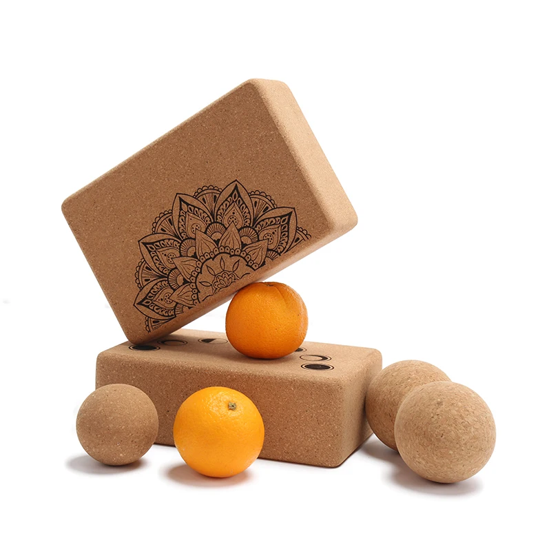 Eco-Friendly Cork Yoga Brick - 3x6x9 inches Renewable Material
