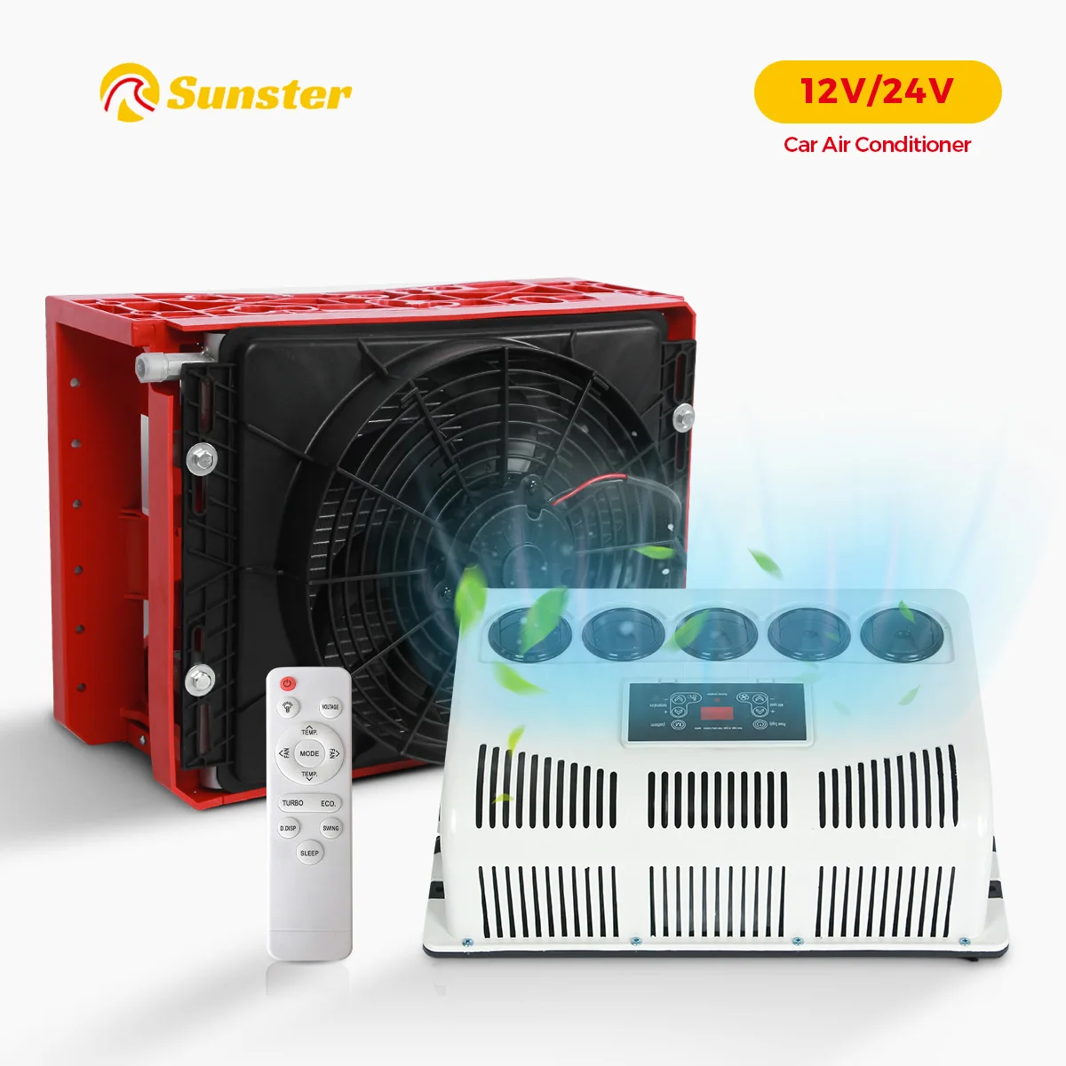 12V/24V Electric Air Conditioning Refrigeration Integrated Machine Parking Air Conditioner For Parking Large Trucks Car&Buses