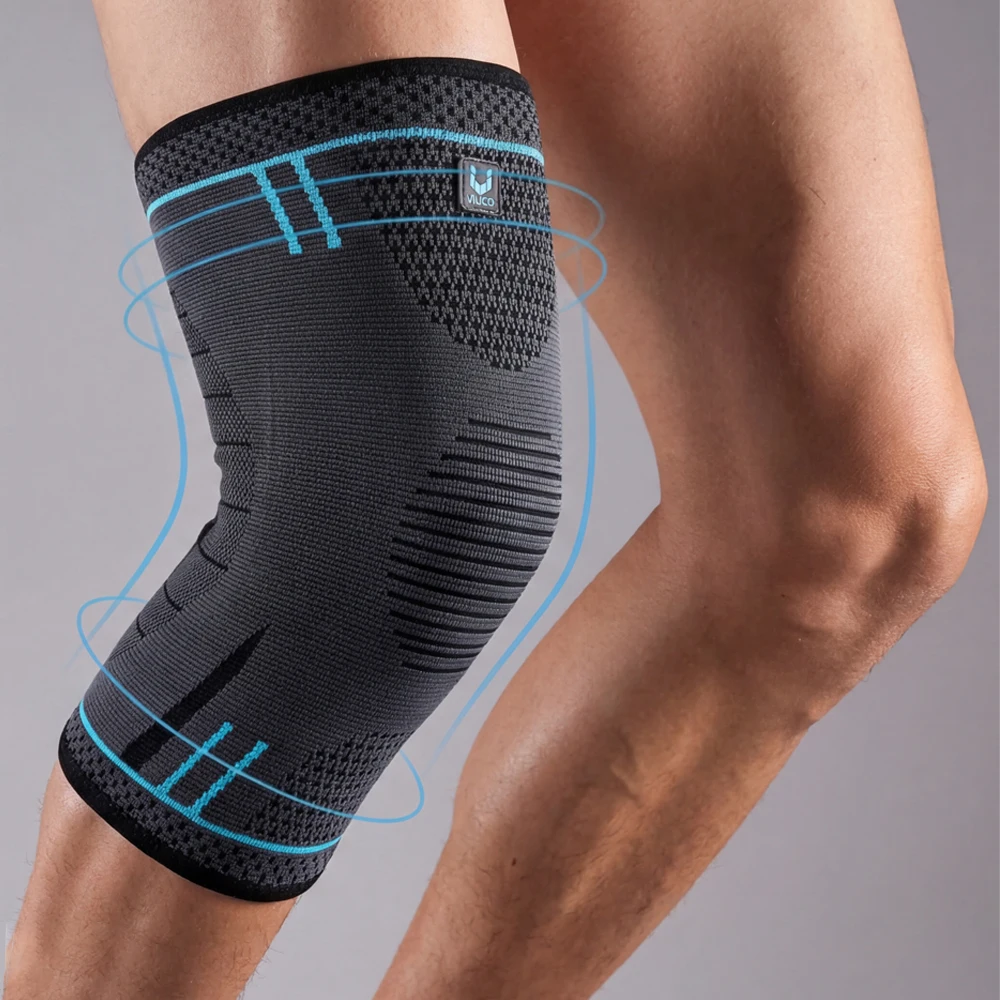 1 Stück Kompressions-Kniebandage, elastische Knieschoner, Federstütze, Sport-Protektor für Fitness, Basketball, Wandern, Beinschutz