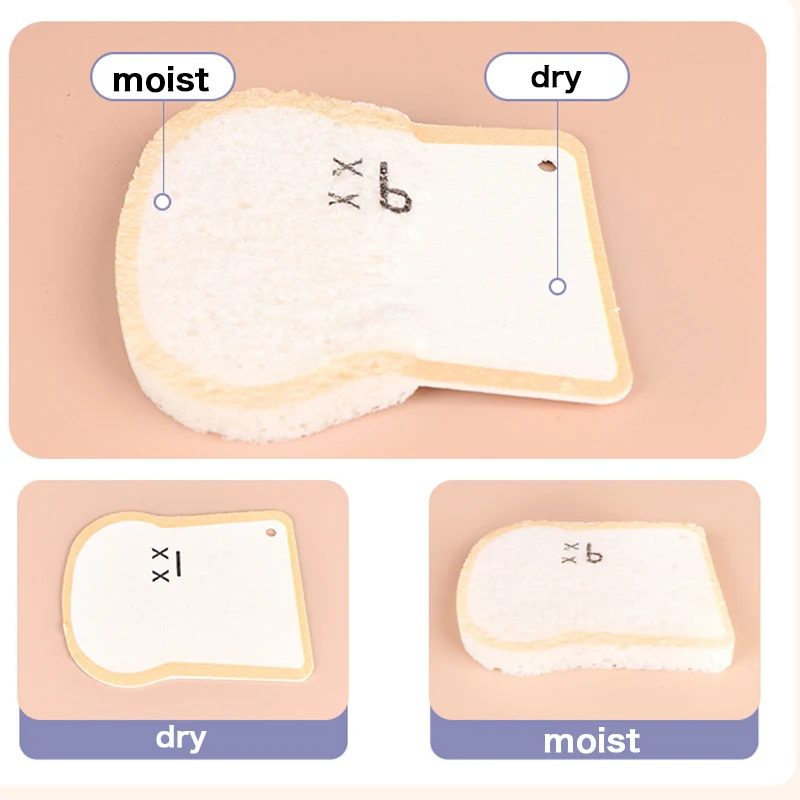 Compressed Wood Pulp Sponge Clean Wipe Cloth Toast Shape Kitchen Dishwashing Sponge Dish Scrubber Cleaning Scouring Pads