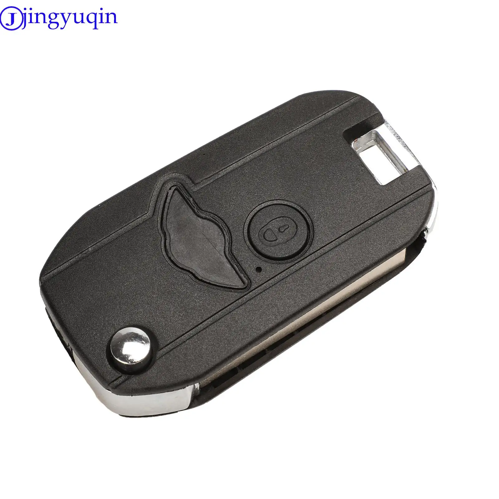 Jingyuqin carcasa de llave de coche modificada de 2 botones para MG BMW Mini Cooper R53 R50 S para Land Rover 75 Z3 Z4 X3 X5 e46 e39 e36 e34