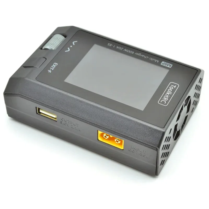 ToolkitRC M8P 600W 20A LCD Multifunctional DC Balance Charger Discharger 1-8S Lipo Battery Checker ESC Tester Receiver(VS M8S)