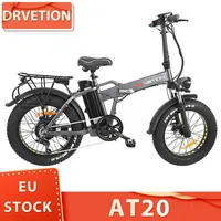 New DrveTion AT20 Folding Electric Bike 20*4.0 inch Fat Tire 1000W Motor 45km/h Max Speed 48V 15Ah/10Ah/20Ah Battery Disc Brake