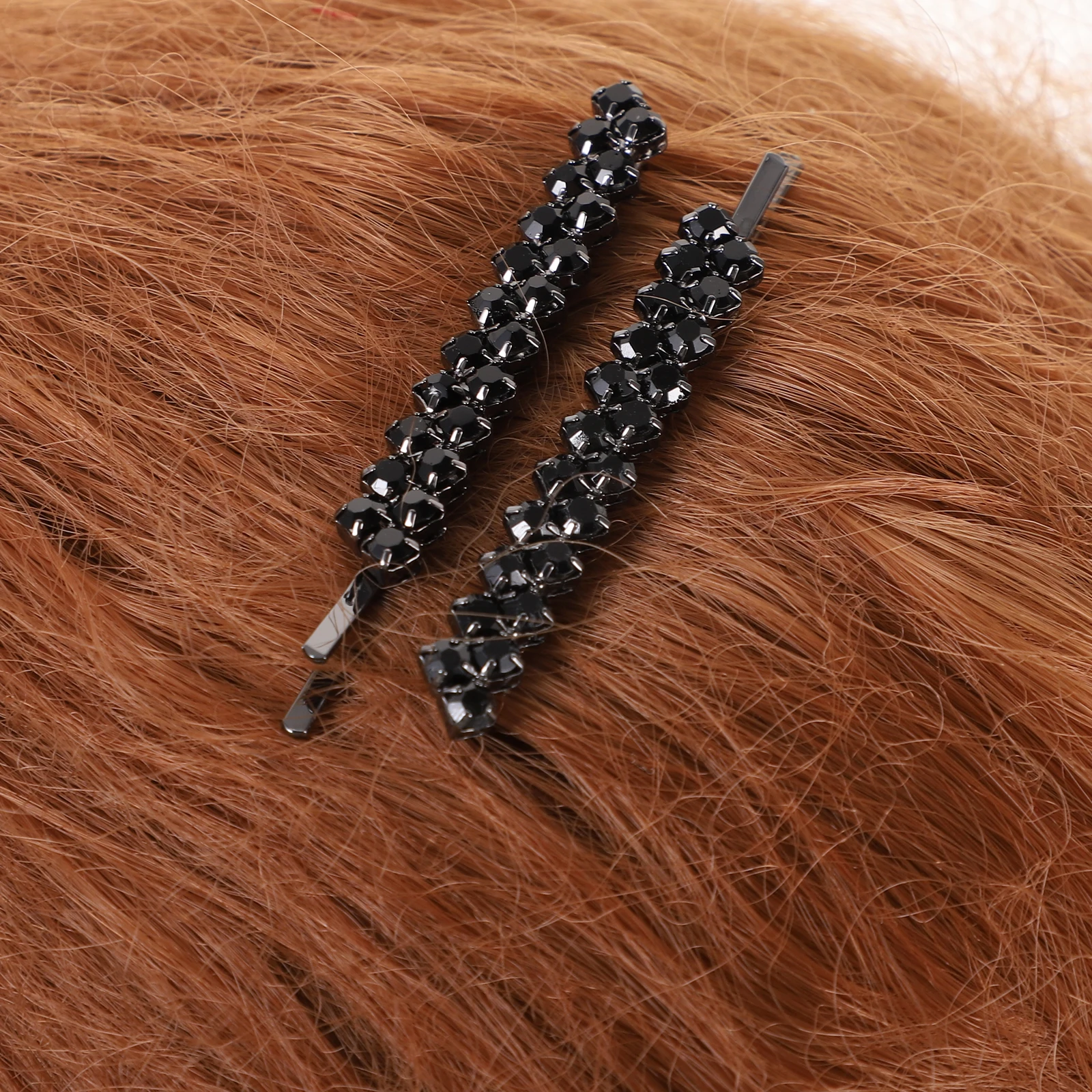 

1 set Crystal Hairpin Rhinestone Decorative Pins for Women Stylish Bobby Hair Clips Bridal Party Accessories Elegant Alloy