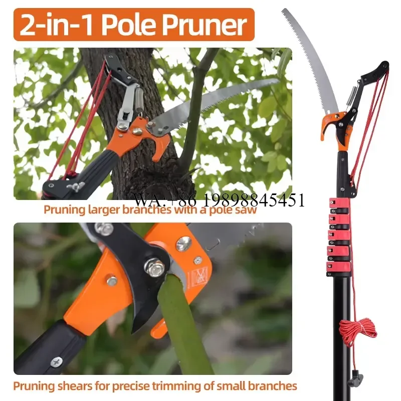 WMWMNU 18ft Telescopic Pruning Shears Folding Long Handle for Tree Trimming High Branch