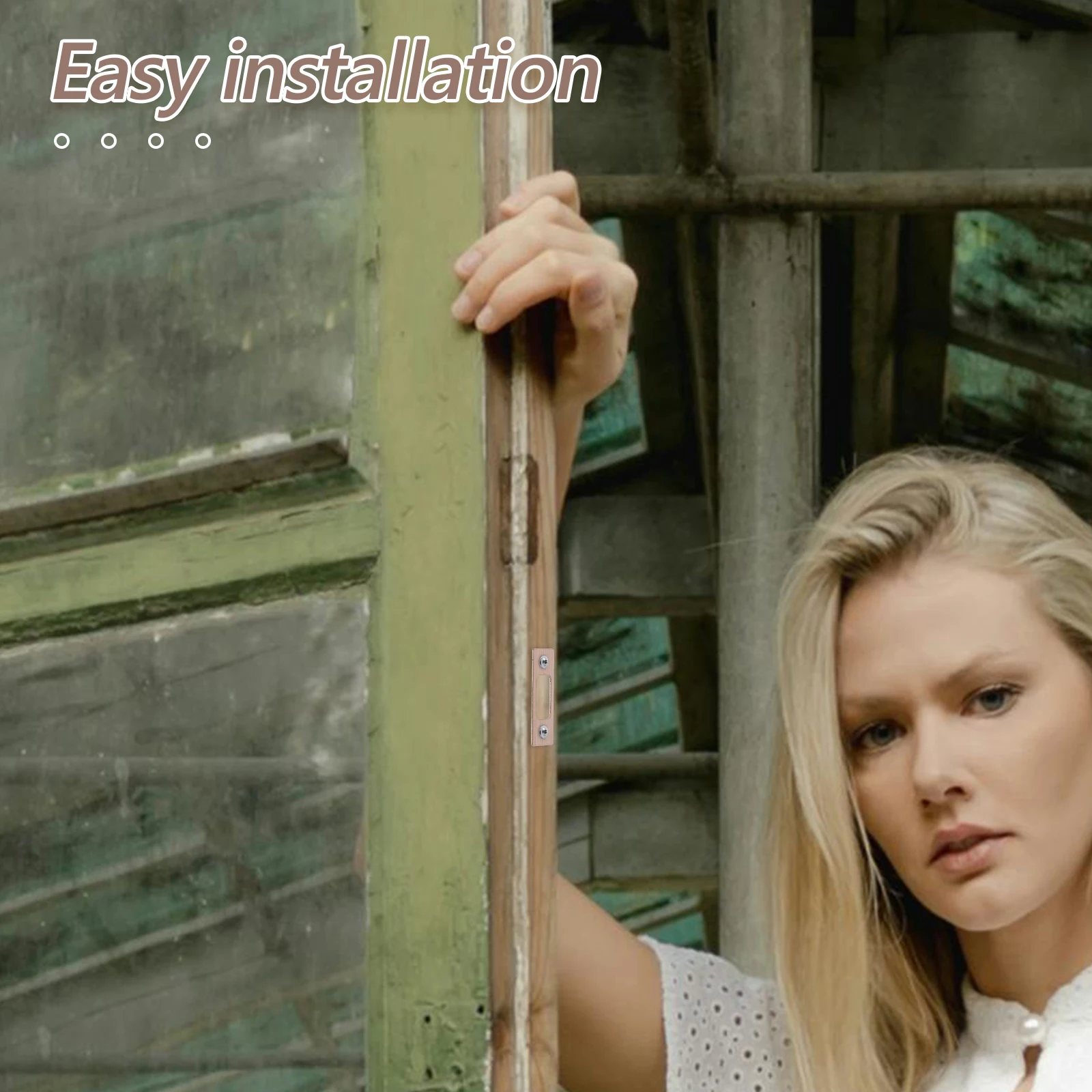 

1Set High Quality Stainless Steel Door Strike Plate Metal Guide Plates for Wood Doors Aesthetic and Functional