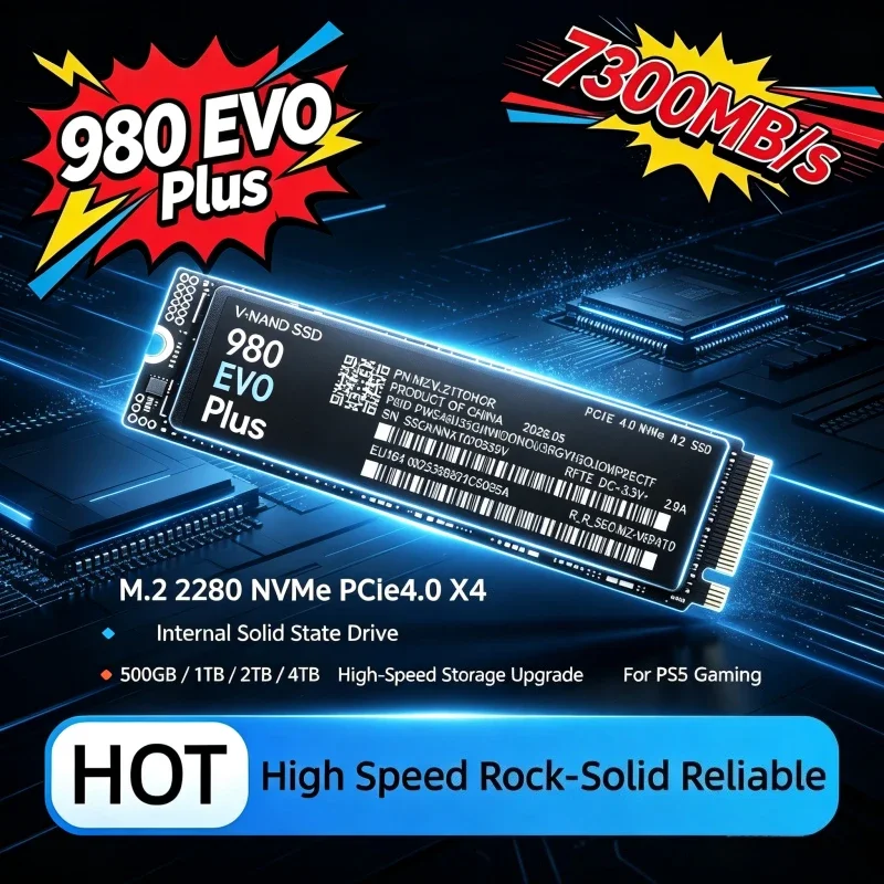 980 EVO Plus M.2 2280 NVMe Internal Solid State Drive 500GB 1TB 2TB 4TB High‑Speed PCIe4.0 X4 TLC Storage Upgrade For Gaming PS5
