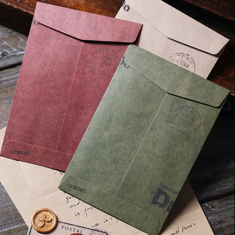 

3Set Vintage Gift Kraft Paper Envelopes Set Wax Seal Christmas Card Envelope with Letter Paper DIY Card Greeting Card