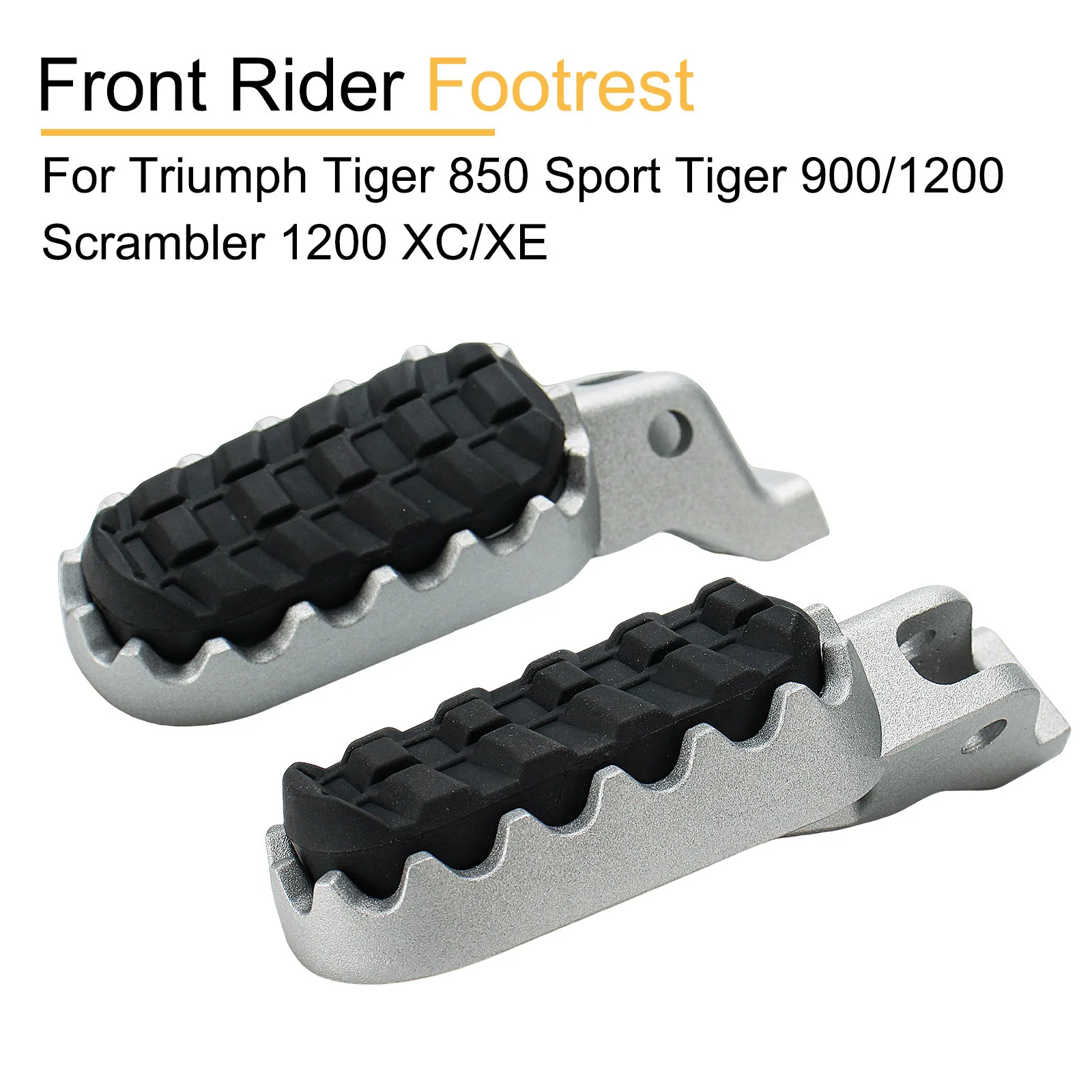 

Silver Front Footrest For Triumph Tiger 850 Sport Tiger 900/1200 Scrambler 1200XC XE BOND EDITION 2020 2021 2022 2023 2024