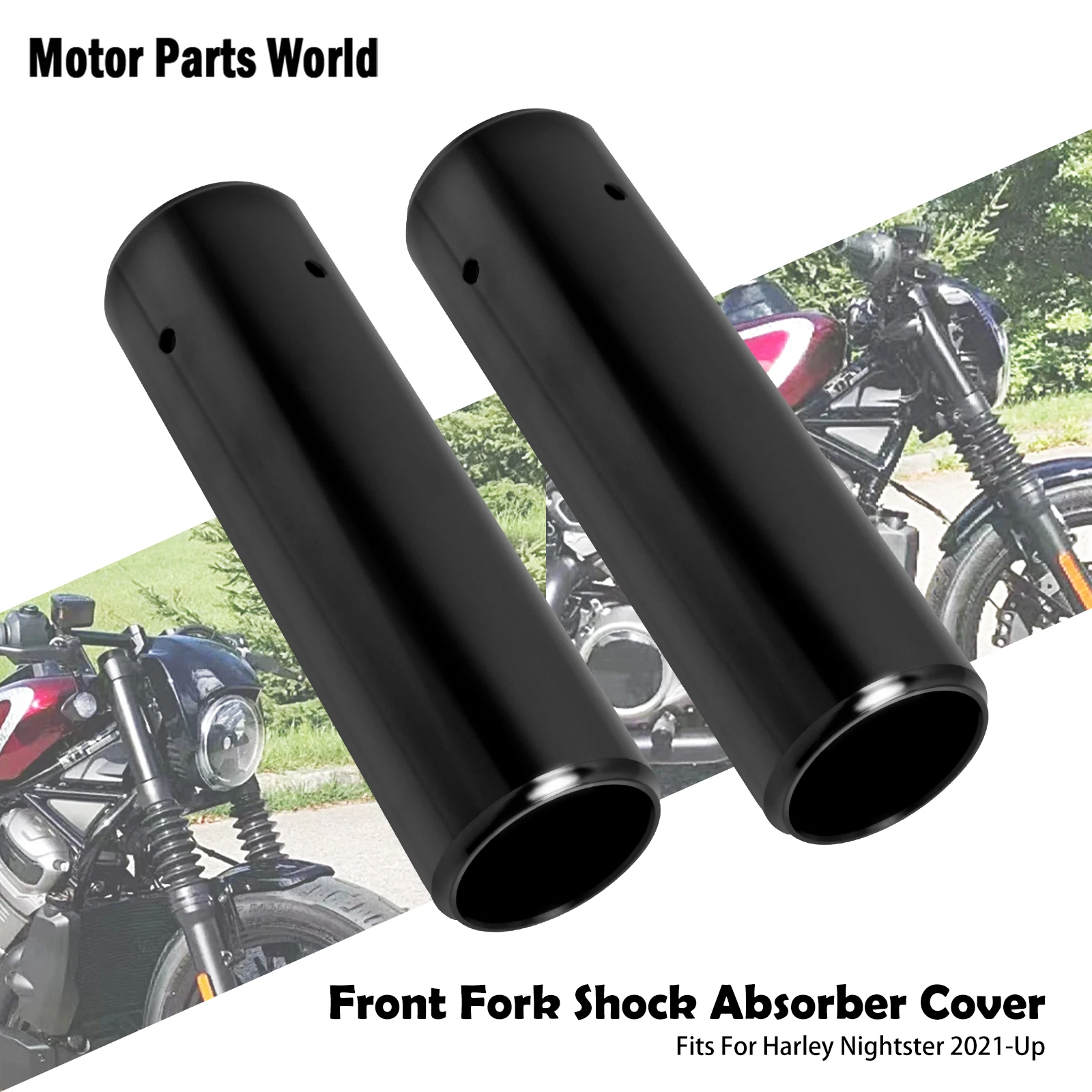 

2 Pcs/Set Motorcycle Front Fork Shock Absorber Covers Aluminum Tube Cover For Harley Sportster Nightster RH975 RH 975 2021-Up