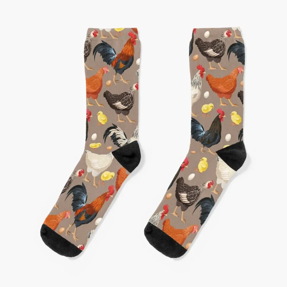 

chicken colorfull pattern Socks Crossfit hip hop Sports Socks Women's Men's