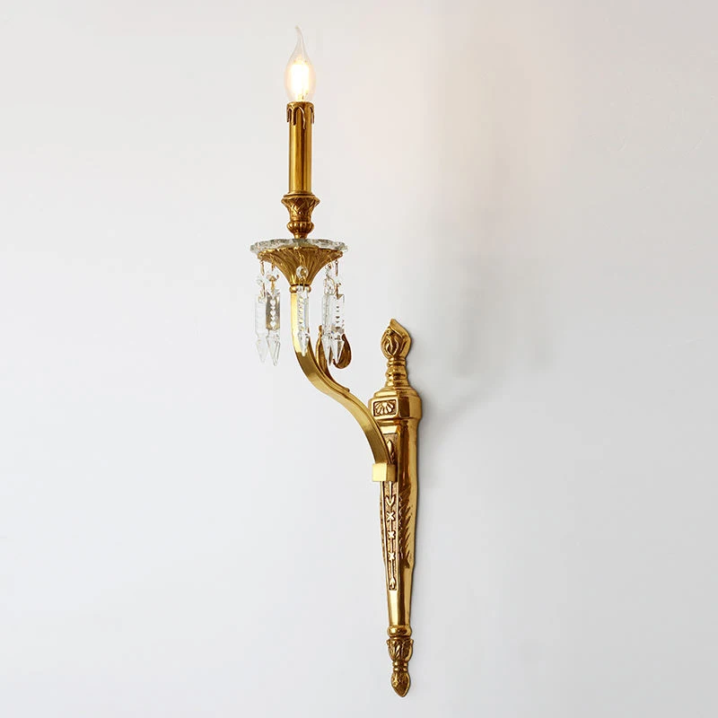 European Copper Villa Living Room Lighting Dining Living Room Decoration Sconce Wall Lamp