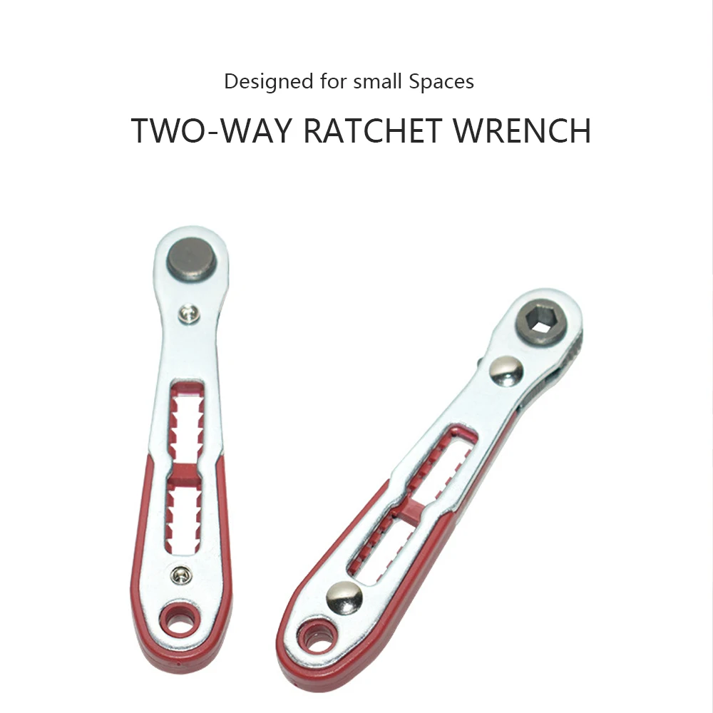 

Ratchet Wrench Multi-function Mini Manual Right Angle 1/4 Bit Socket Wrench Household Portable Hand Tool