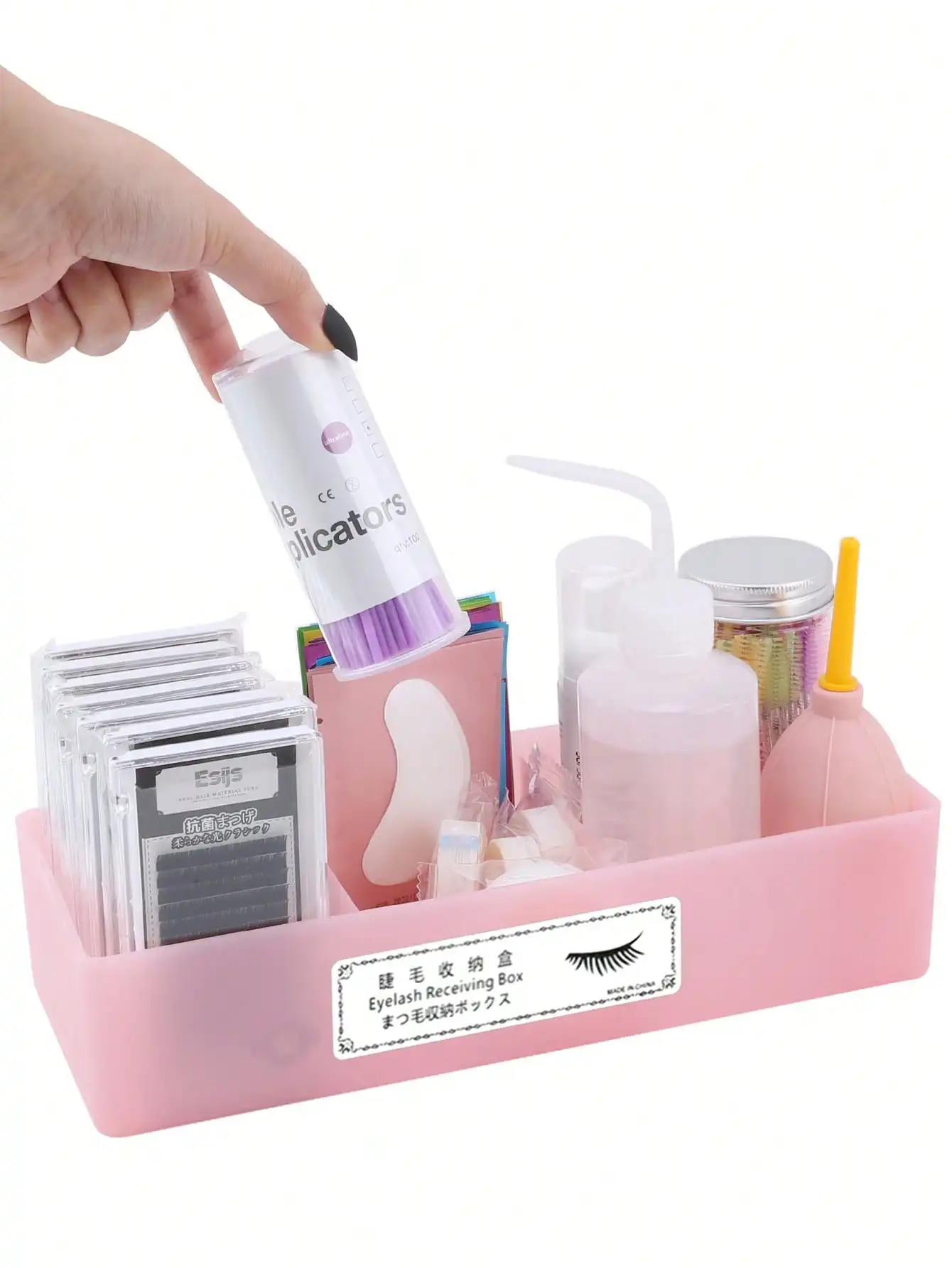 Large Capacity Eyelash Tool Storage Box For Lash Extension Tweezers Organization Cosmetic Eyelash Accessory Tool