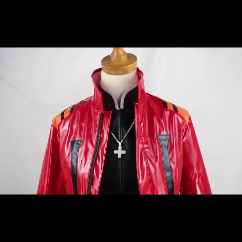 Hot Katsuragi Misato cosplay costume Halloween Christmas Katsuragi Misato full set red jacket dress necklace wig anime uniform M