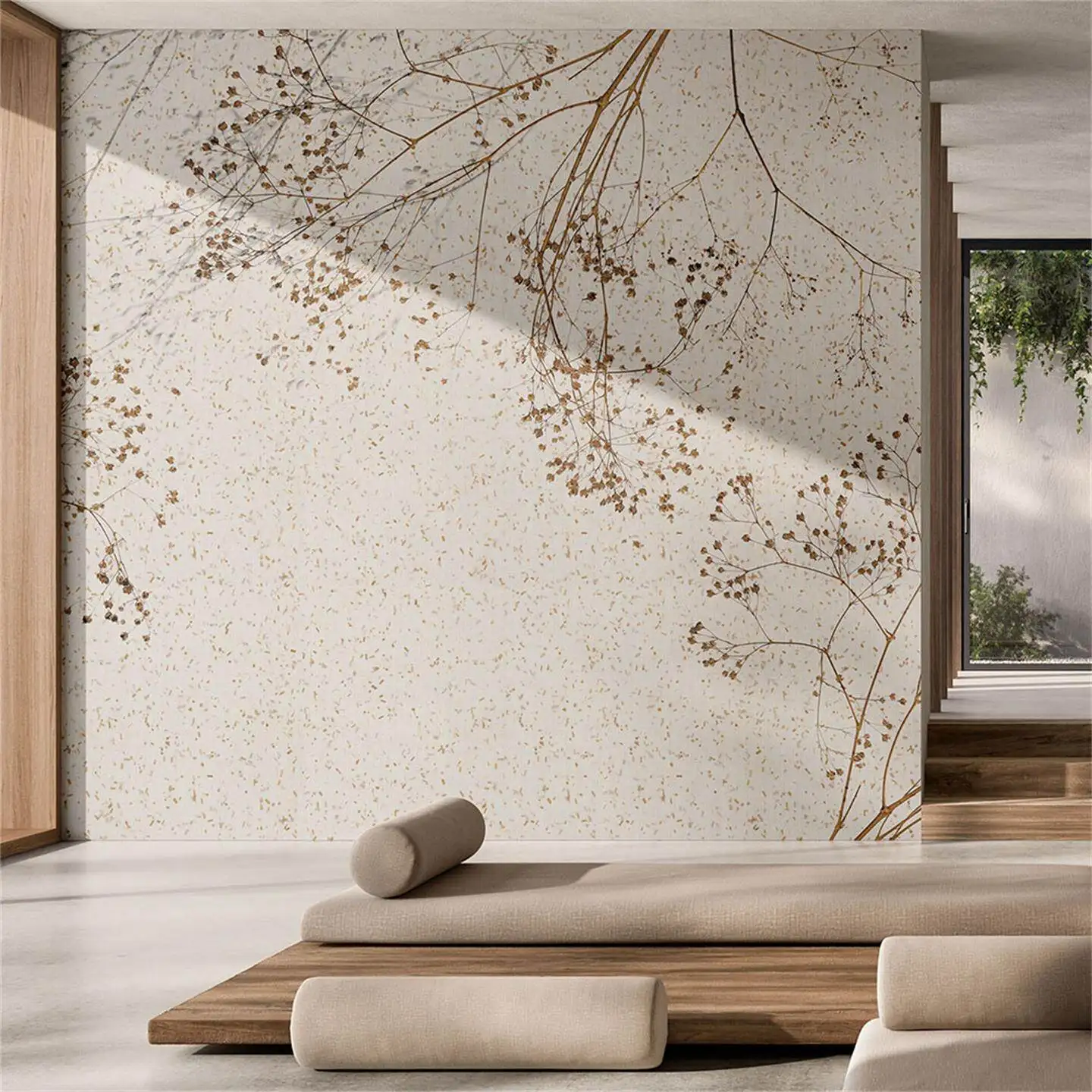 Customized Mural Modern Plant Branch Wallpaper Living Room Bedroom Study Background Decoration European Style Tree Wallpaper