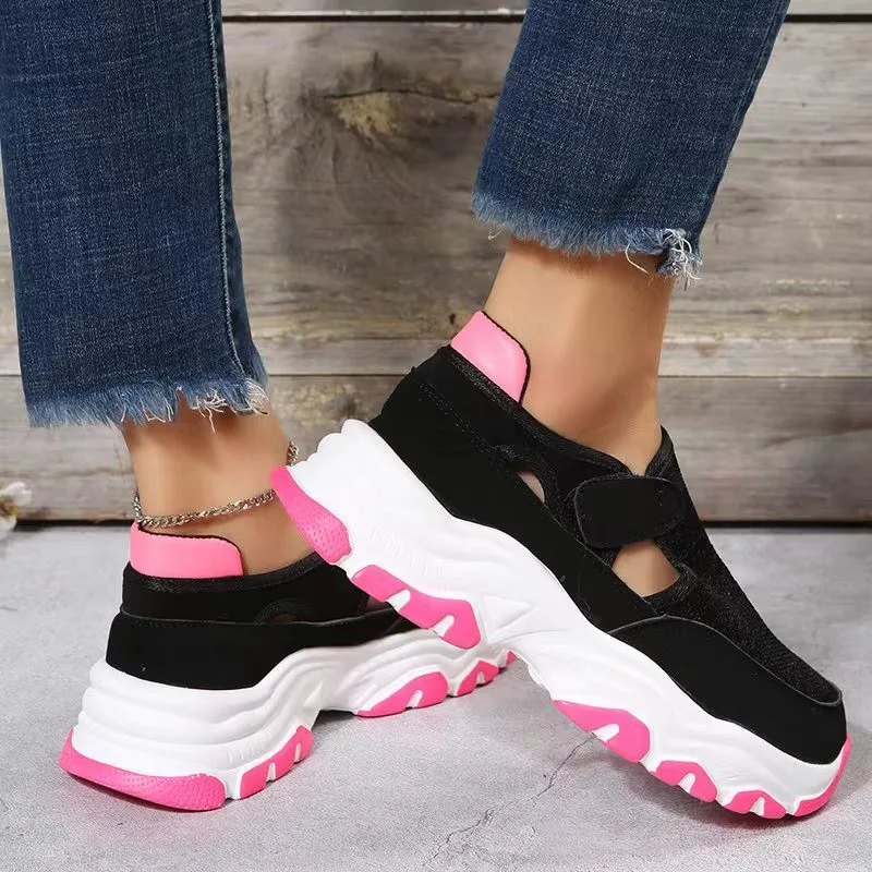 Primavera Plataforma das Mulheres Calçados Esportivos 2023 Nova Moda Malha Respirável Mulheres Sneakers Casual Luz Sapatos de Caminhada para As Mulheres Tenis