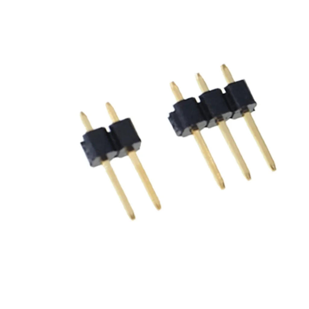 20PCS 2.54mm Single Row Male Pin Header Gold Plated 1x2/3/4/5/6/8/10/12/20/40 Pin Strip Connector for Arduino PCB