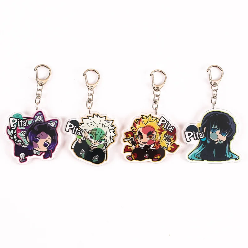 Tanjirou Nezuko Zenitsu Inosuke Giyuu Shinobu Kyoujurou Uzui Tengen Anime Two Dimensional Student Creative Pendant Peripherals