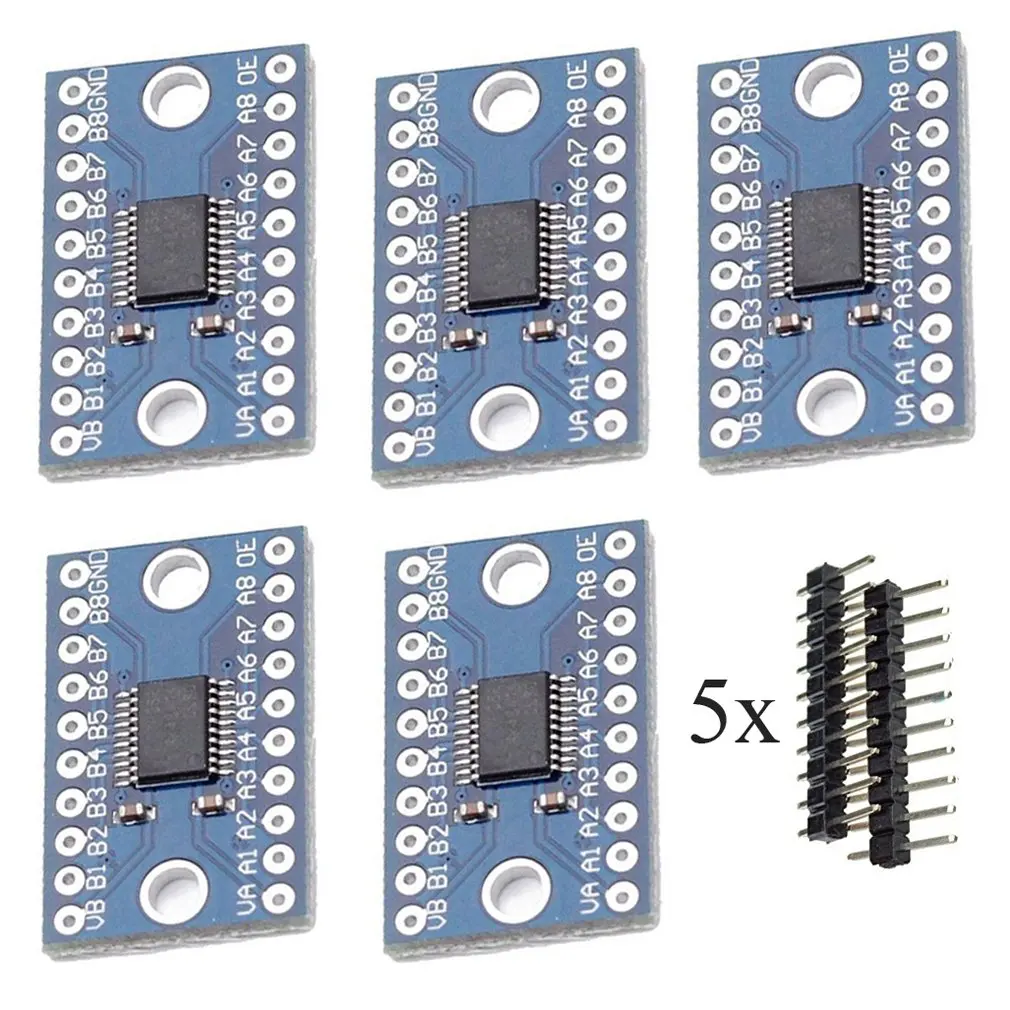 5Pcs TXS0108E 8 Channel Logic Level Converter Bi-Directional High Speed Full Duplex Shifter 3.3V 5V for Arduino Raspberry Pi