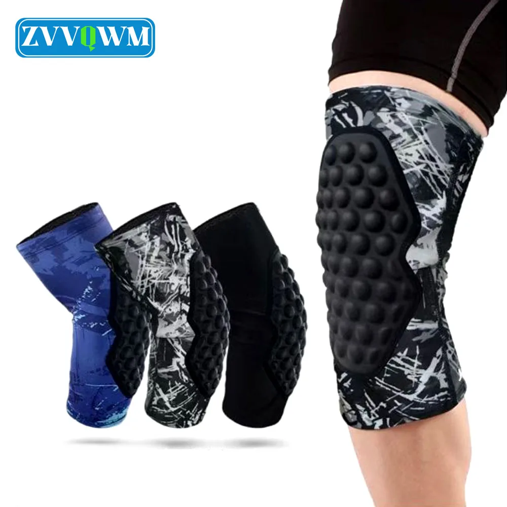 

1Pcs Sports Knee Compression Sleeves Women Men Honeycomb Knee Pads Basketball Knee Protection Leg Sleeve Soccer Volleyball