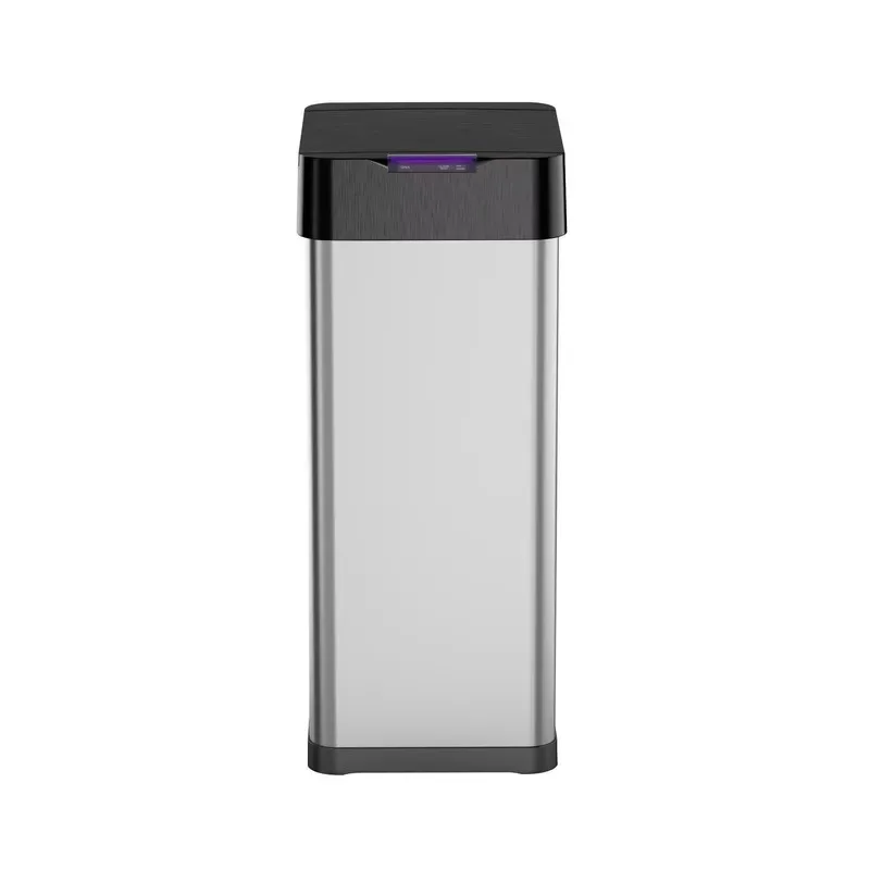 New Design Household 30L Silver Kitchen Mobile Stainless Steel Color Smart Sensor Trash Can