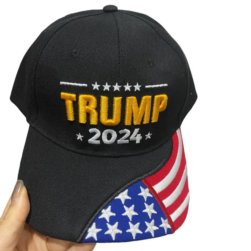 Adjustable Patriotic Baseball Cap Embroidered Patriotic Headwear 2024 President Election Campaign Trump Baseball for American