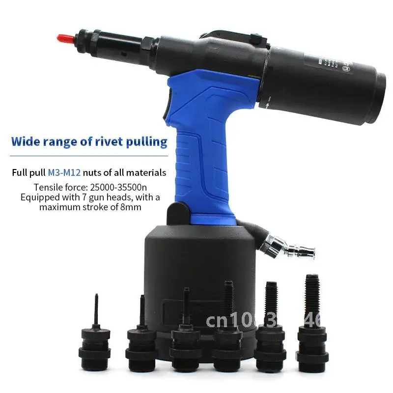 Lightweight Pneumatic Riveter Automatic Rivet Nut Gun M3 to M12 Hydraulic Industrial Quick Riveting Tool Upgraded RL-6312