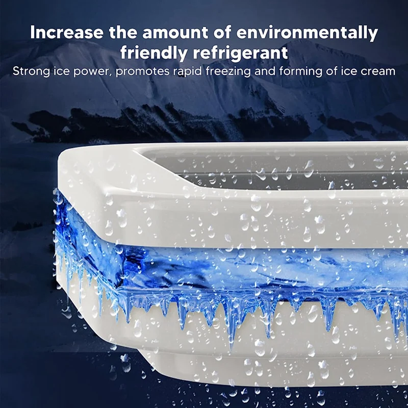 Stainless Steel Household Ice Cream Maker Plate Yogurt Fried Ice Tray DIY Mini Ice Tray