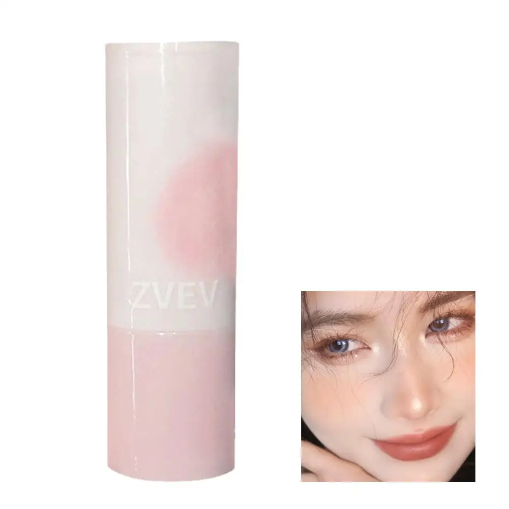 Multi-função Blush Stick, Clareamento Facial Suave, Maquiagem Contorno De Bochecha Rosa De Péssego, Cosméticos De Matiz Coreana, Blush Em Pó De Sombra