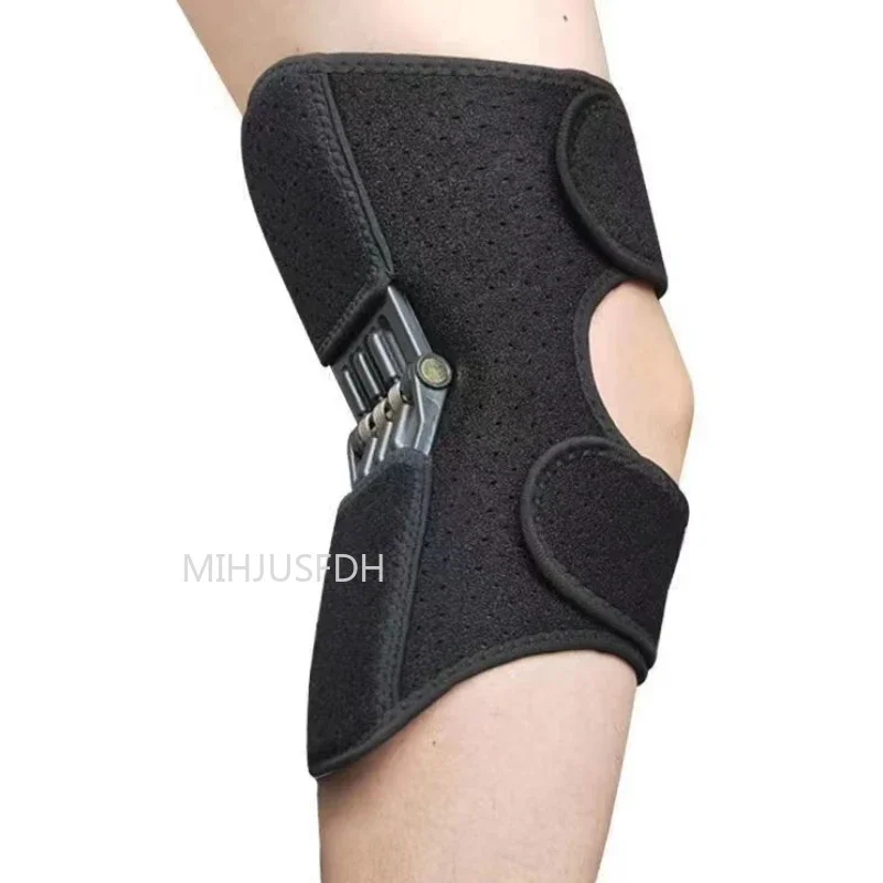 Rodilleras de soporte de potencia de refuerzo de protección de rodilla, fuerza de resorte de rebote potente, reduce el dolor, protección de piernas frías antiguas