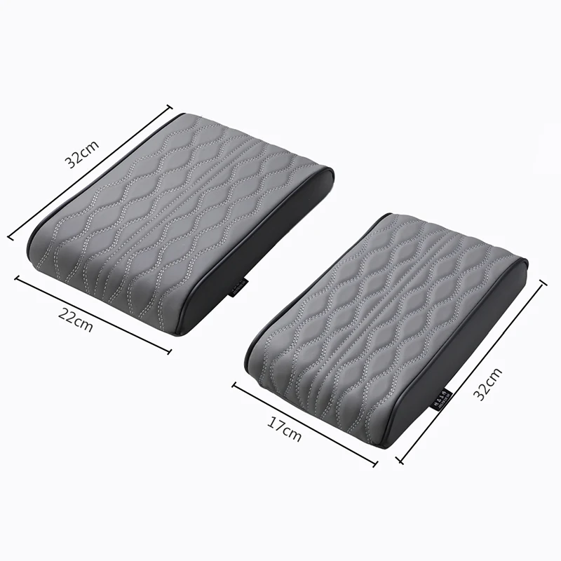 Car Armrest Box Height Pad Water Ripple Leather Memory Foam Height Pad Universal Auto Center Armrest Protective Cushion Support - Image 3