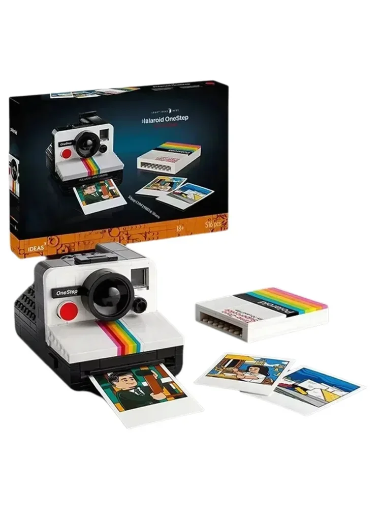 2026 Nieuwe Collector's Edition Polaroid SX-70 Creatieve Camera Model 516 Graanpuzzel Assembleren Bouwstenen Verjaardagscadeau Speelgoed - afbeelding 2