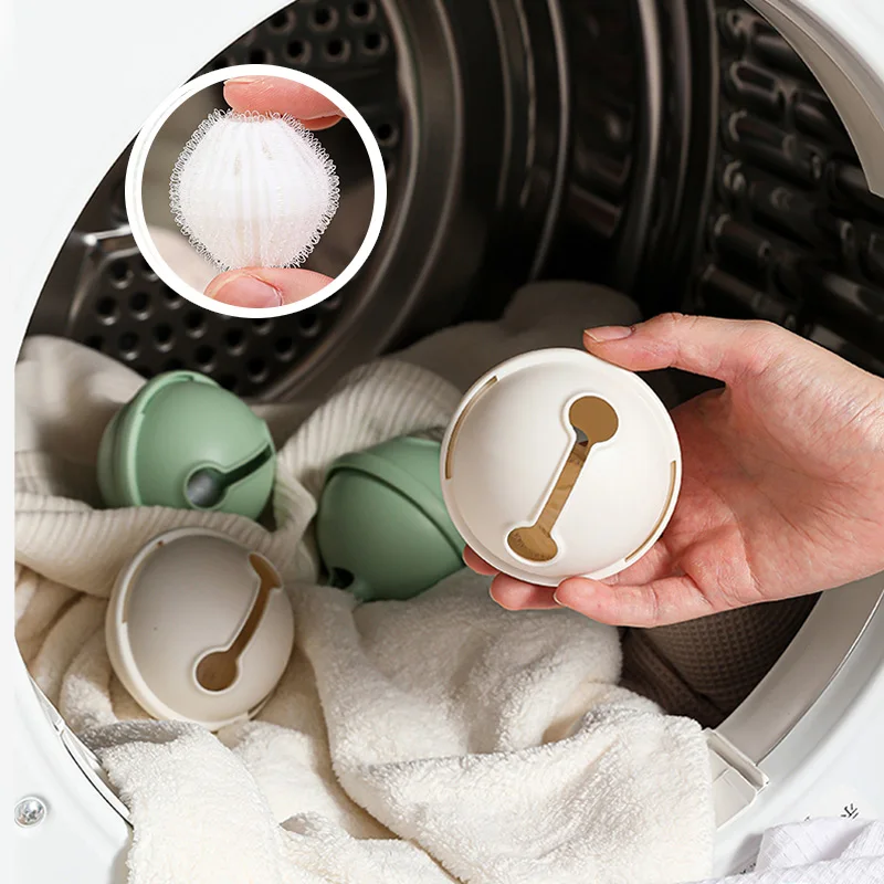 2pcs Creative Laundry Ball Reusable Pet Hair Remover Clothes Lint Catcher Laundry Scrubbing Balls Laundry Supplies