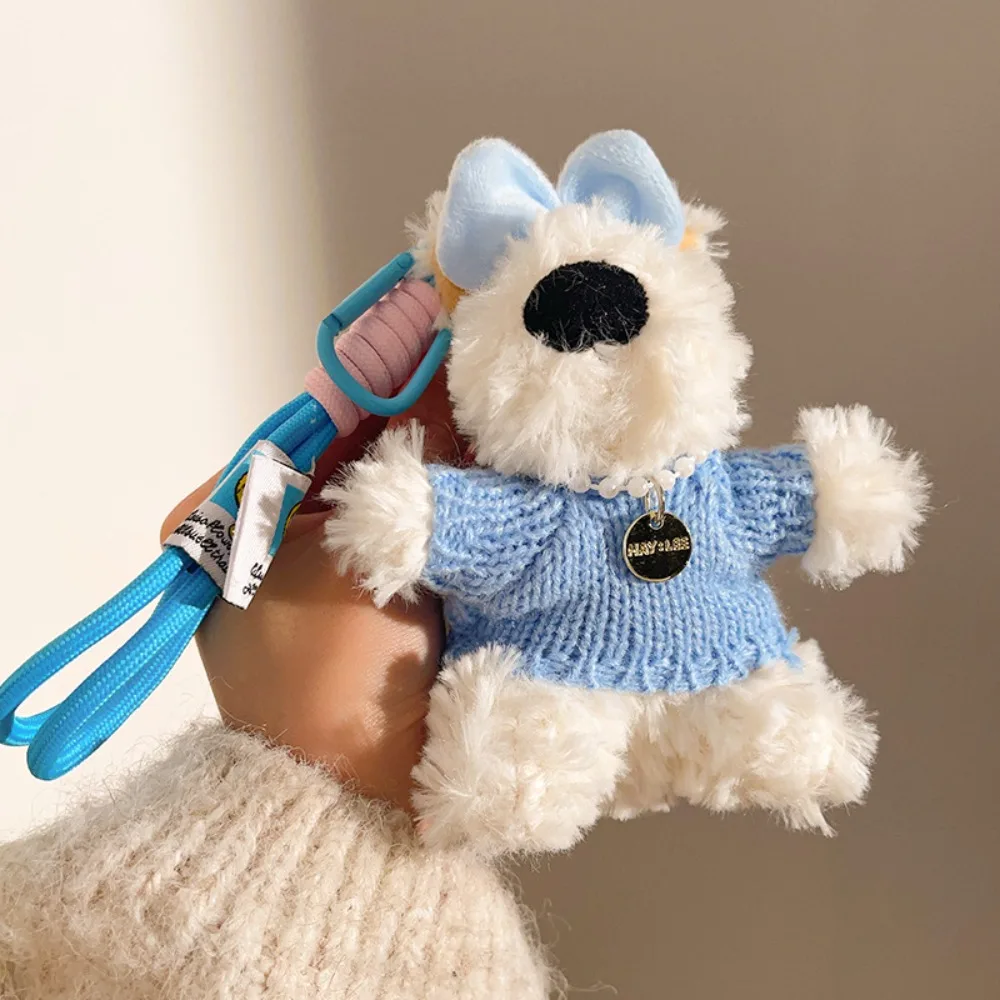 

Stuffed West Highland Bag Pendant Anti-lost Plush Plush Puppy Doll Keychain Cartoon Animal Cute Plush Dog Hanging Pendant