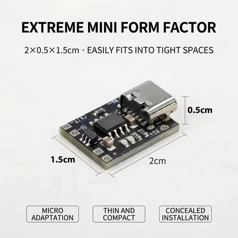 1-20Pcs TP4056 3.7V Lithium Battery Charging Discharging Board With Protection Type-C USB Type C Li-ion Battery Charging Board view 5
