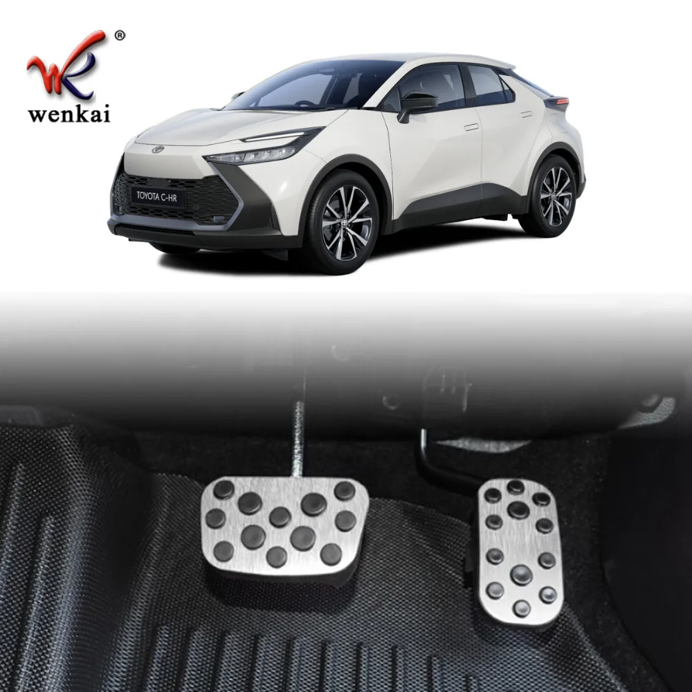 For Toyota C-HR CHR 2024-2025+ Car Accelerator Pedal Oil Footrest Plate Clutch Gas Brake Pedal Pad Cover Trim Accessories Interi