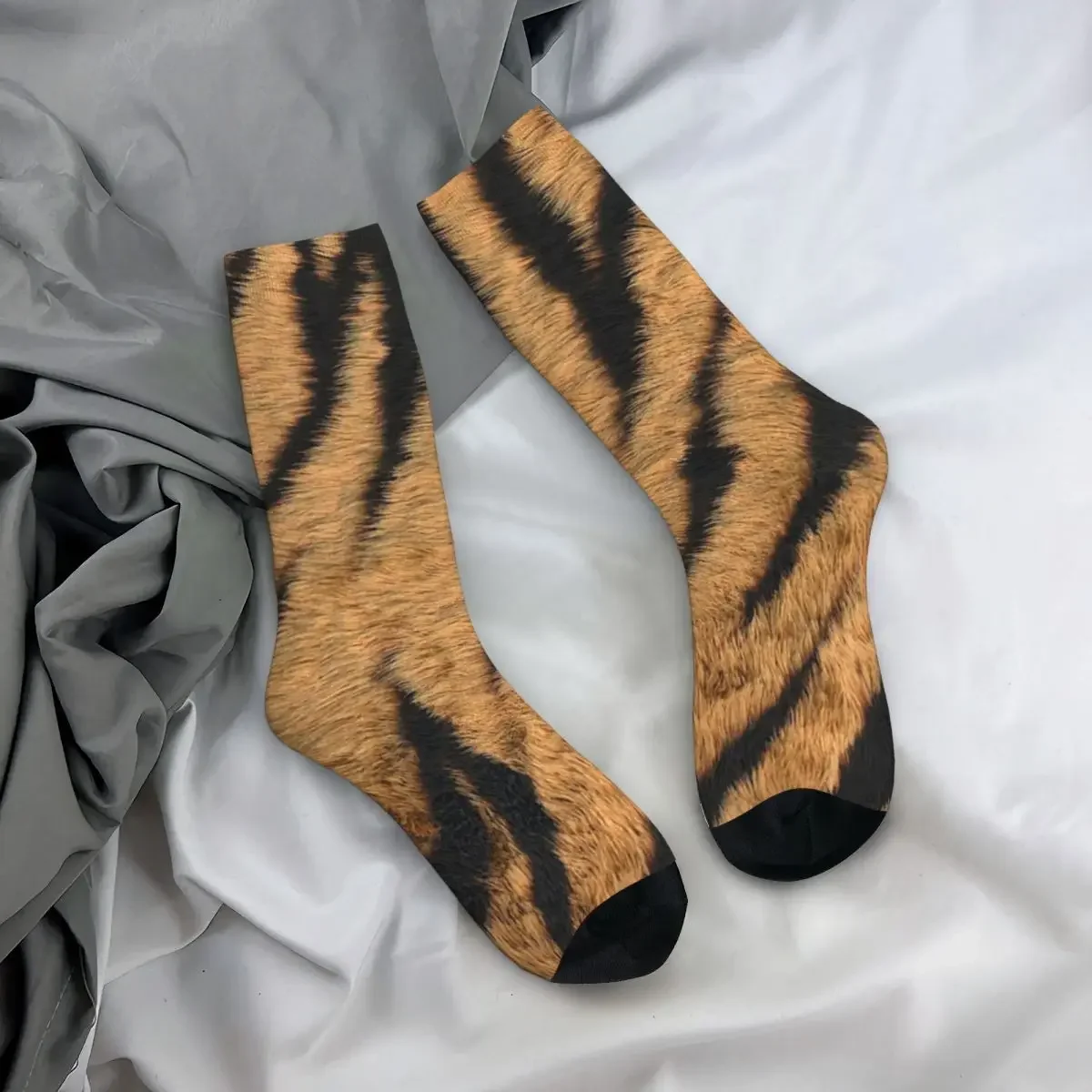 

Носки на все сезоны с рисунком тигровой кожи, длинные носки в стиле Харадзюку для мужчин и женщин, подарки на День святого Валентина