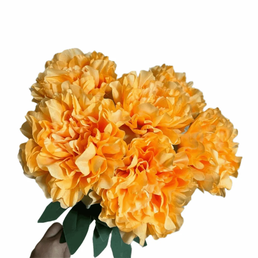 

Multicolor Artificial Flower Peony Silk Petals 7 Heads Lifelike Peony Flowers Floral Arrangement Leaves Faux Flower Peony