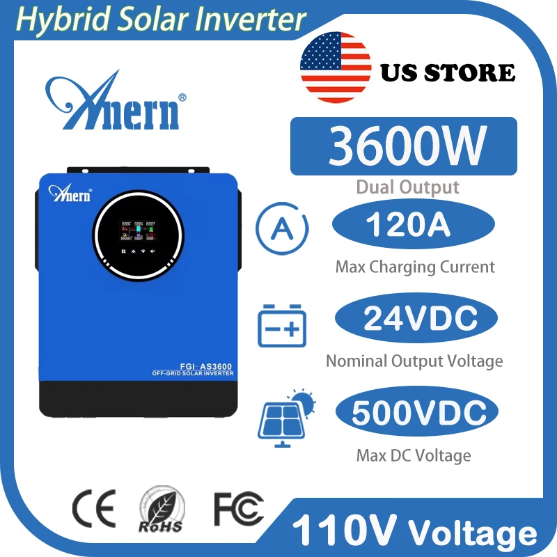 Anern 3600W 24V Pur…