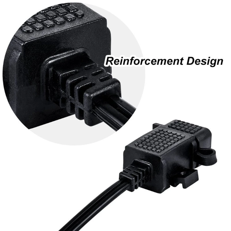 G8TE SAE to USB Power Adapter Phone Cable Multifunction for Motorbike
