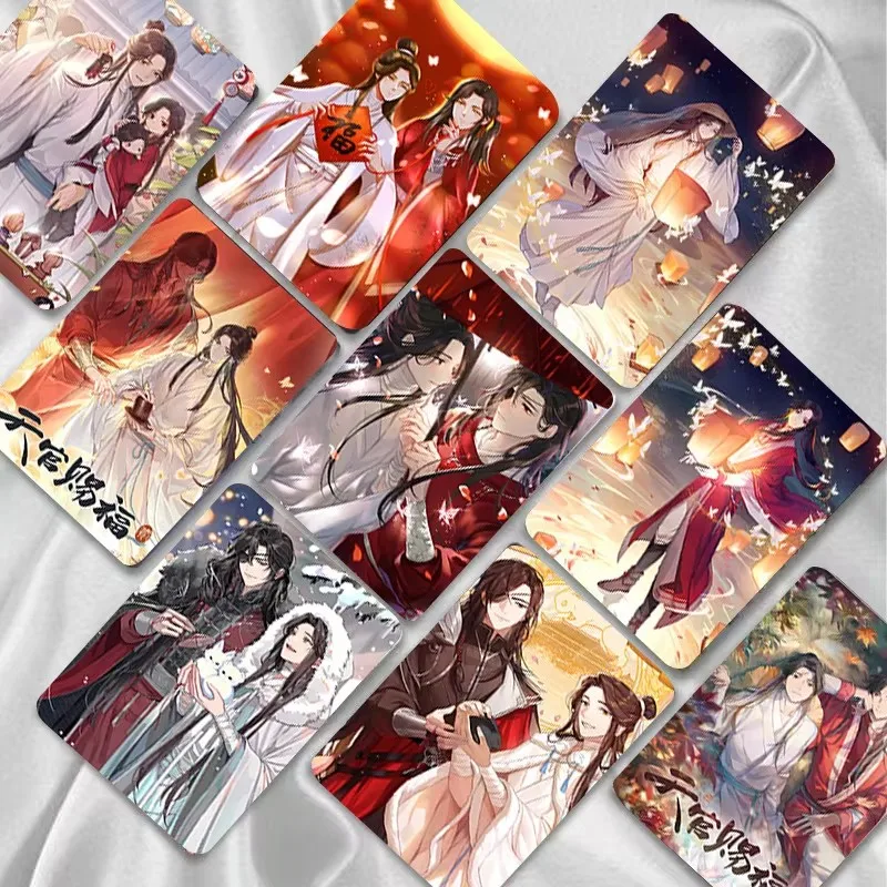 

55 шт., набор карт Heaven Official's Blessing Laser LOMO — Tian Guan Ci Fu Xie Lian, Hua Cheng HD фотокарта, подарок для фанатов