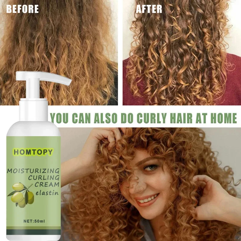 Natural Curl Hair Cream for Curly Hair Styling Curling Moisture Lotion Anti Frizzy Bounce Sculpting Boost Hair Conditioner Care