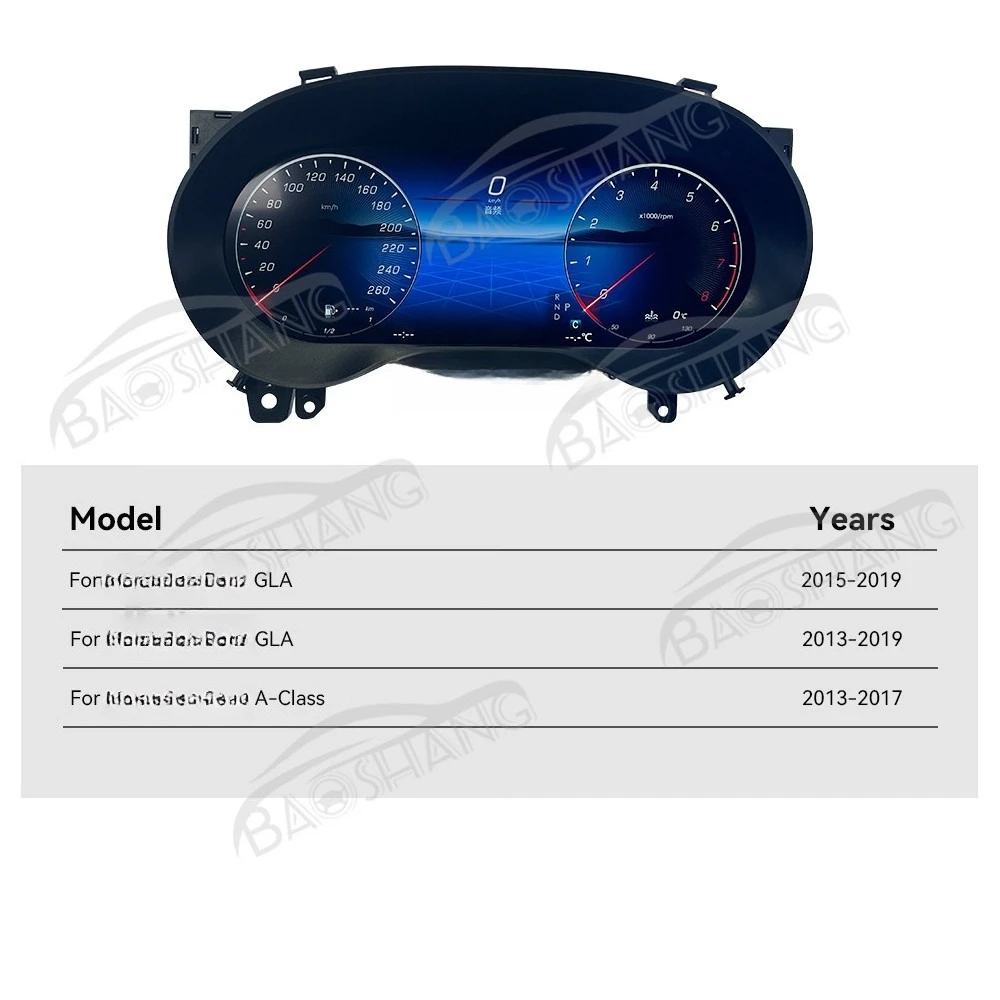 LCD Digital Cluster Dashboard Virtual Cockpit for GLA/A2013-2019 LCD Instrument Panel Car Speed Meter