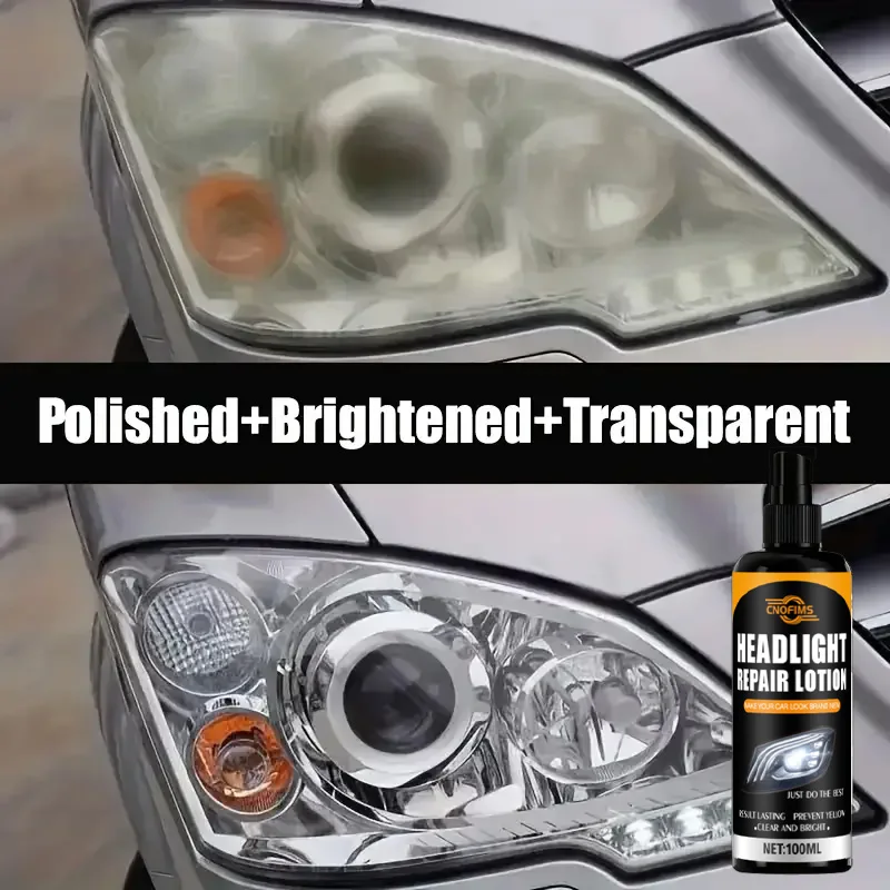 Universal Headlight Restoration Cream Kit - Antioxidant Polishing Agent No-Polish Brightness Boost Scratch & Yellowing Removal