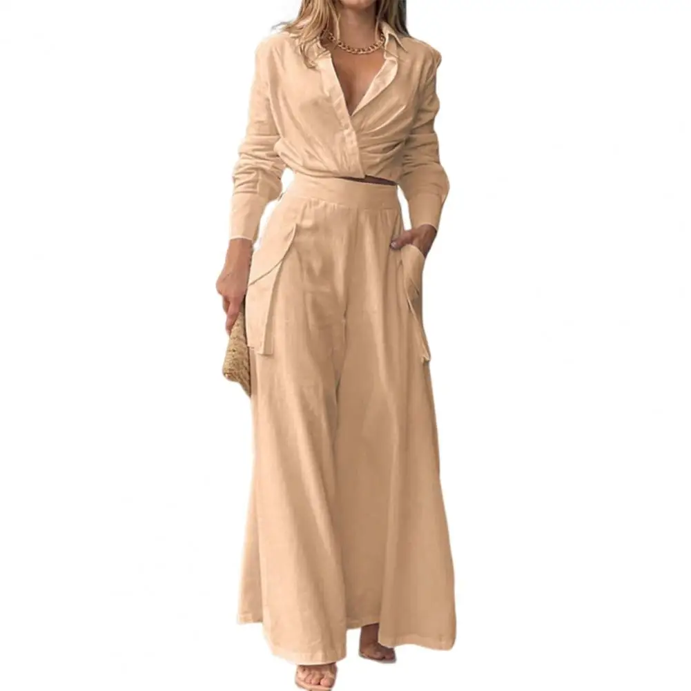 Spring And Summer New Pure Color Temperament Commuting Relaxed Leisure Woman Suit Fashion Trend Comfortable Woman Two Piece Set