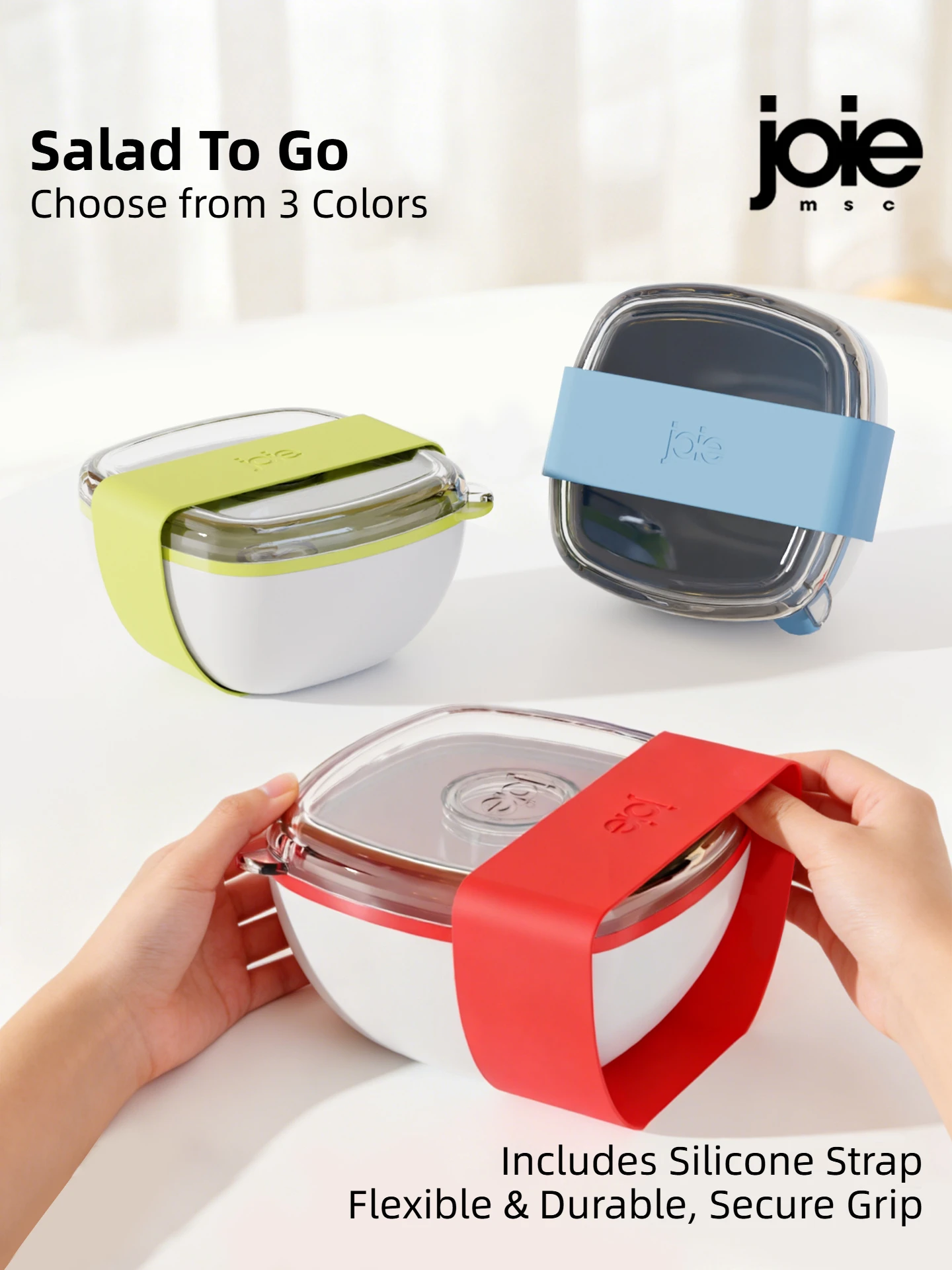 Joie サラダトゥゴーサラダランチボックス ソース容器付き 電子レンジ