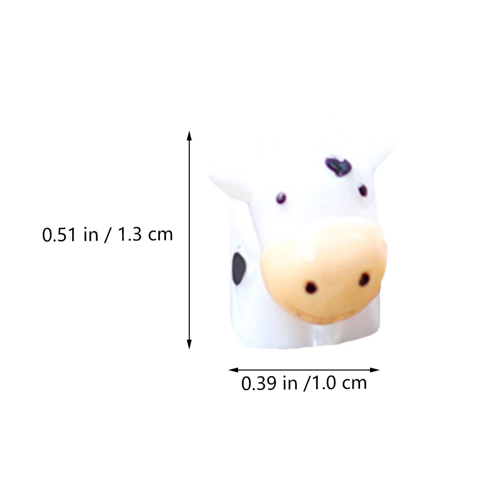 

10 Pcs Resin Cows Mini L Model Bonsai Decoration Durable Water Resistant Gifts Christmas Animals Garden
